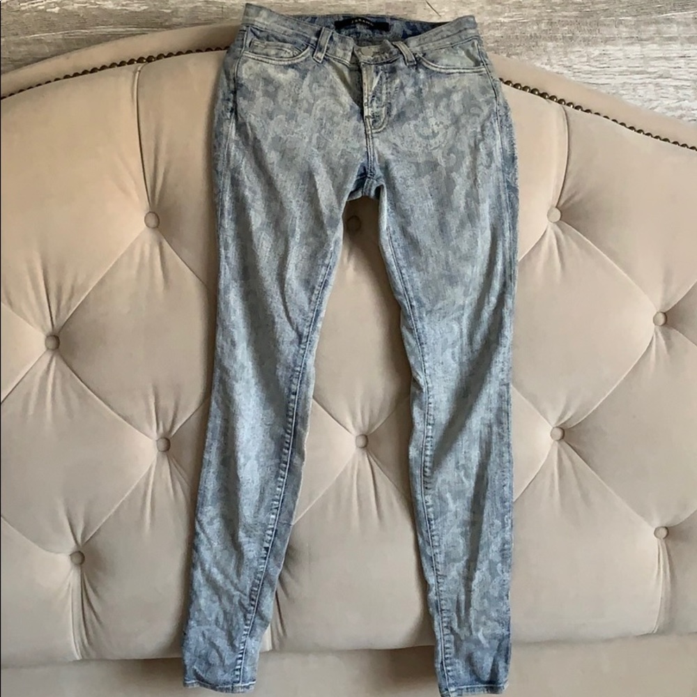 J brand paisley skinny jeans